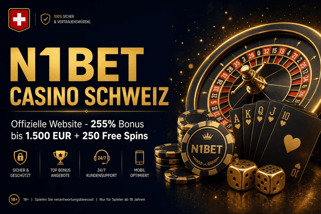 N1Bet Casino offizielle Website in der Schweiz - Hauptbanner der Startseite - n1bets.ch