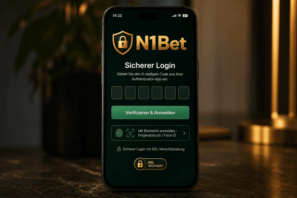 Zwei-Faktor-Authentifizierung und SSL-Sicherheit in der mobilen N1Bet App - n1bets.ch